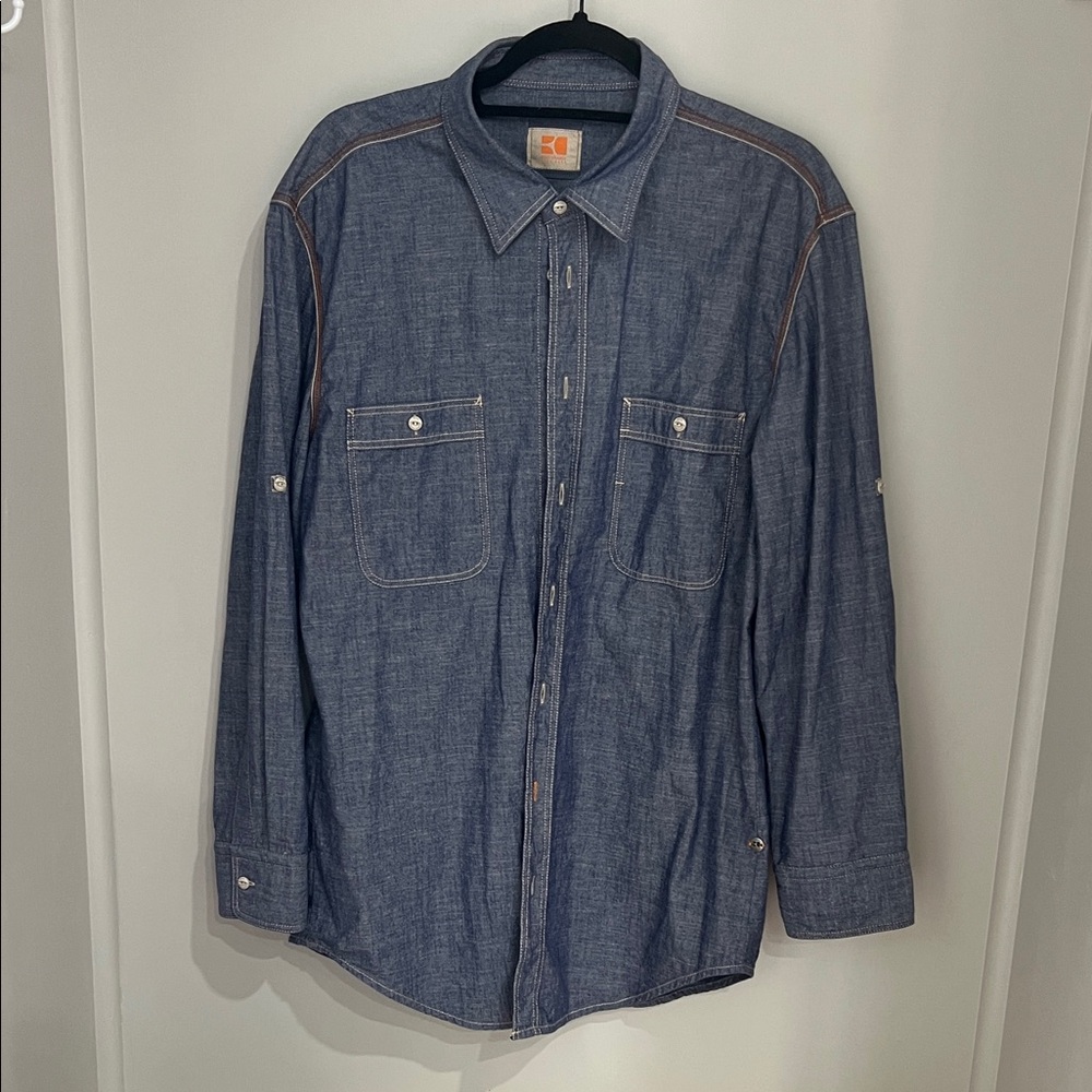 Hugo Boss Orange Logo Denim Shirt